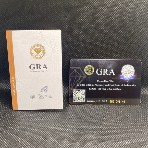 ⭐️Mosissanite⭐️5mm 1 ct GRA Certified Necklace/NIB - Picture 7 of 8